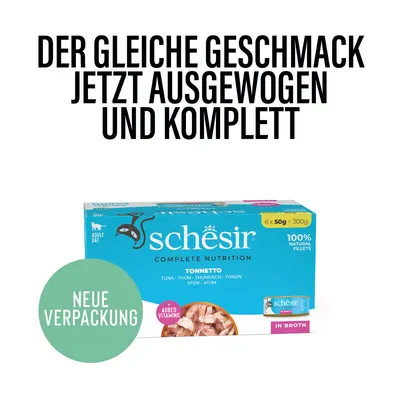 Sparpaket Schesir Complete Nutrition Filet in Brühe 24 x 50 g - Thunfisch