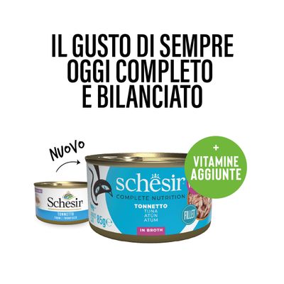 Schesir Complete Nutrition Filetti in brodo 6 x 85 g in lattine