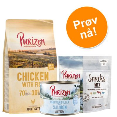 Purizon kattefôr i prøvepakke Kitten kylling med laks våtfôr 6 x 200 g