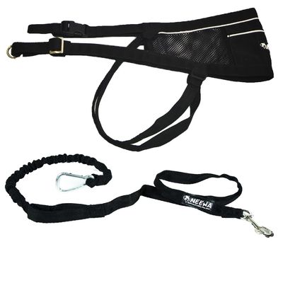 Sparset: NEEWA Canicross joggingbälte + Bungee-lina Set: Joggingbälte + Bungee-lina