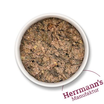 Herrmann's Manufaktur comida húmeda de cordero con calabacín y patata. Selection Sensible, apto para animales sensibles.