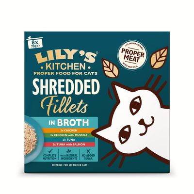 Lily's Kitchen Shredded Fillets in Broth Multipack for Cats