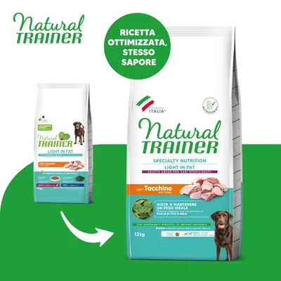 Natural Trainer Light in Fat Adult Medium & Maxi con Tacchino - 12 kg