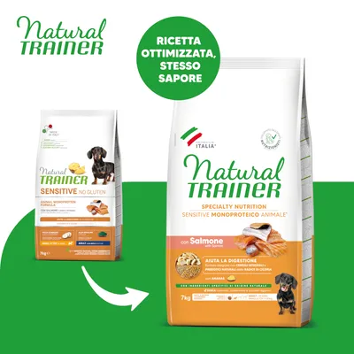 Natural Trainer Sensitive Adult Small & Toy con Salmone - 7 kg