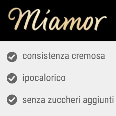 Miamor, consistenza cremosa, ipocalorico, senza zuccheri aggiunti
