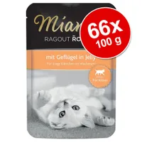 Miamor Ragout Royale Kitten -säästöpakkaus 66 x 100 g - lajitelma: siipikarja & naudanliha