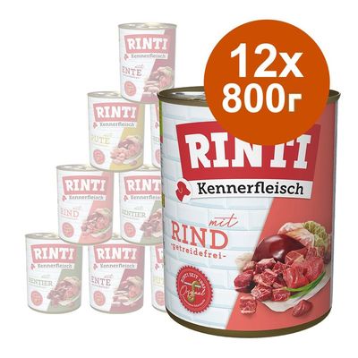 RINTI Kennerfleisch в консерви смесена опаковка 12 x 800 г
