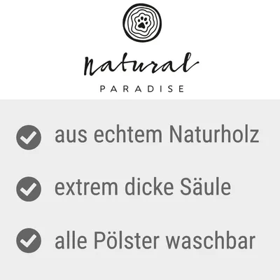 natural paradise, aus echtem Naturholz, extrem dicke Säule, alle Pölster waschbar