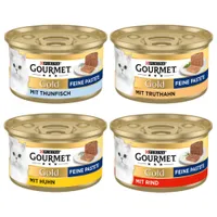 Gourmet Gold Paté Kattenvoer Mixpakket 48 x 85 g - Mix 1: 4 soorten
