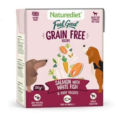 Naturediet Feel Good Grain Free Adult - Salmon - 18 x 390g Naturediet Feel Good Grain Free Adult - Salmon - 18 x 390g