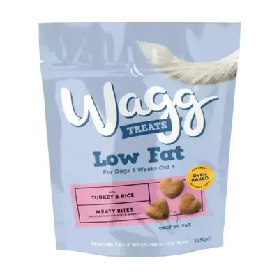 Wagg Low Fat Meaty Bites with Turkey & Rice - 125g