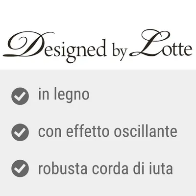 Designed by Lotte. in legno, con effetto oscillante, robusta corda di iuta