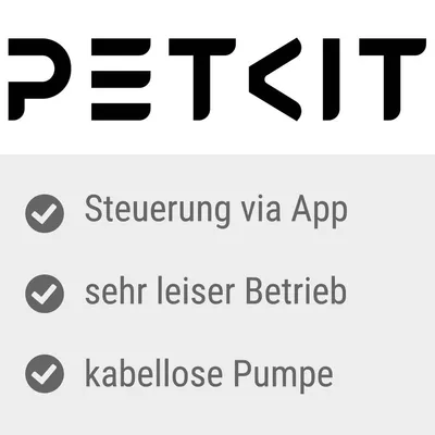 PETKIT. Upravljanje preko aplikacije, zelo tiho delovanje, brezžična črpalka.