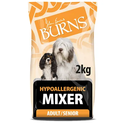 John Burns Hypoallergenic Mixer für Adult/Senior Hunde, 2kg Packung.