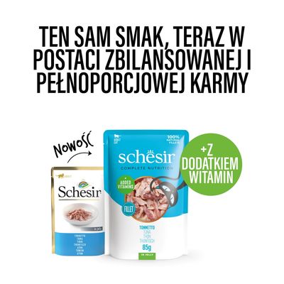Schesir Complete Nutrition filet w galarecie, 6 x 85 g w saszetce