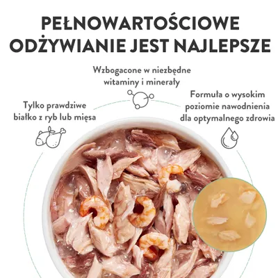 Schesir Complete Nutrition, filet w galarecie, 6 x 85 g w puszce - Tuńczyk z wołowiną