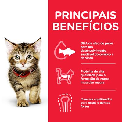 PRINCIPAIS BENEFÍCIOS: DHA de óleo de peixe para desenvolvimento saudável do cérebro e visão, proteína de alta qualidade para massa muscular magra, minerais equilibrados para ossos e dentes fortes.
