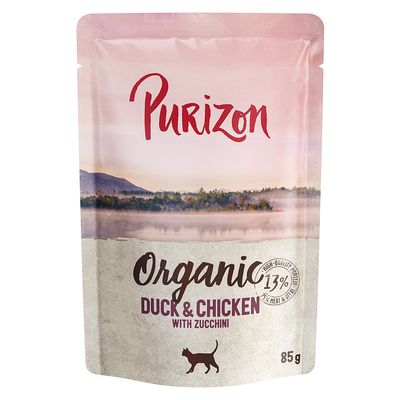 Purizon Organic 6 x 85 g canard & poulet avec courgettes