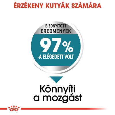ÉRZÉKENY KUTYÁK SZÁMÁRA. BIZONYÍTOTT EREDMÉNYEK: 97% -A ELÉGEDETT VOLT. Könnyíti a mozgást.
