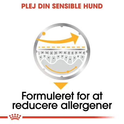 PLEJ DIN SENSIBLE HUND. Formuleret for at reducere allergener