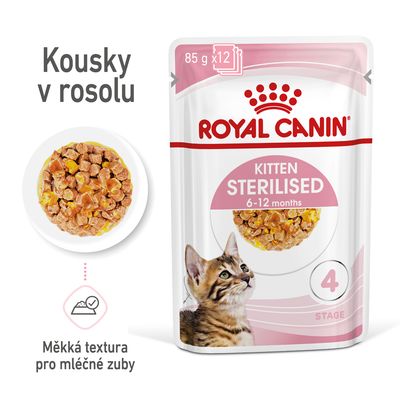 Royal Canin FHN Kitten Sterilised v želé 12 × 85 g