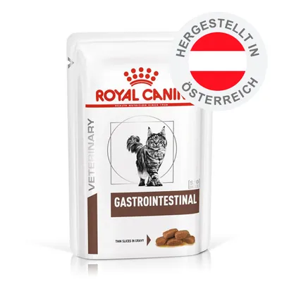 Royal Canin Veterinary Gastrointestinal, dünne Scheiben in Soße. Hergestellt in Österreich.