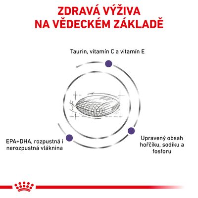 ZDRAVÁ VÝŽIVA NA VĚDECKÉM ZÁKLADĚ. Taurin, vitamín C a E, EPA+DHA, rozpustná i nerozpustná vláknina, upravený obsah hořčíku, sodíku a fosforu.