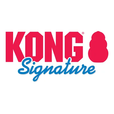 KONG Signature. Logo de marcă cu inscripție roșie și simbol.