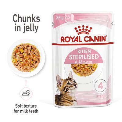 Royal Canin FHN Sterilised Kitten w galarecie 12 x 85 g