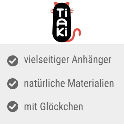 Tiaki. Vielseitiger Anhänger, natürliche Materialien, mit Glöckchen.