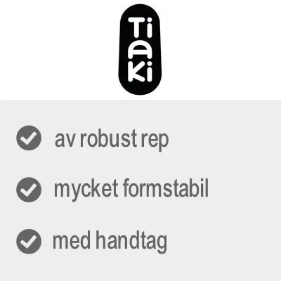 Tiaki. av robust rep, mycket formstabil, med handtag
