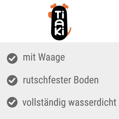 Tiaki. mit Waage, rutschfester Boden, vollständig wasserdicht (texte en allemand)