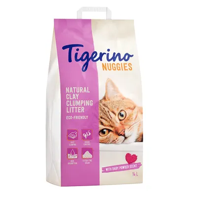 Tigerino Nuggies kattesand med babypudderduft 14l Tigerino Nuggies kattesand med babypudderduft 14l