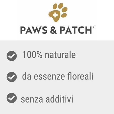 PAWS & PATCH. 100% naturale, da essenze floreali, senza additivi.