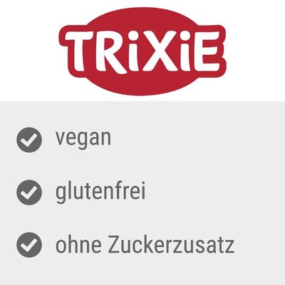 TRIXIE. Vegan, glutenfrei, ohne Zuckerzusatz.