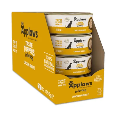 Applaws Taste Toppers in broth, Chicken Breast, 12 x 156g, 100% natural ingredients, TOP IT STIR IT MIX IT! Applaws Taste Toppers in broth, Chicken Breast, 12 x 156g, 100% natural ingredients, TOP IT STIR IT MIX IT!