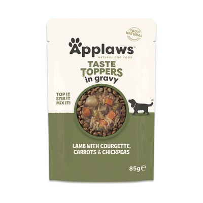 Applaws Taste Toppers in Gravy, Chicken Selection: 6x Chicken Breast, 6x with Beef, 6x with Duck, 6x with Lamb, 24x 85g, 100% natural ingredients