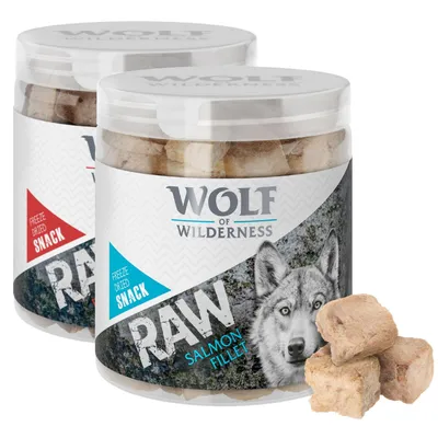 Snack Premium liofilizzati Wolf of Wilderness - RAW - Mix 1: 70 g Filetto di Salmone + 90 g Fegato di Manzo