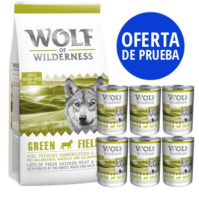 Oferta de prueba Wolf of Wilderness: pienso + comida húmeda Pack II