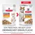 Hill's Science Plan Sterilised Cat Young Adult with Chicken, Chunks & Gravy – сравнение на стар и нов дизайн на опаковката. Текст на немски: Demnächst erhältlich!