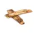 Two dried beef bones as a natural chew snack, brown and beige colouring.