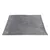 Grey mat with embroidered 'Welcome' label in the corner, rectangular shape and fine border.