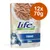 Life Cat Natural Tonno, 12x70g. Kawałki tuńczyka na talerzu.