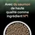 Avec du saumon de haute qualité comme ingrédient N°1