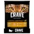 CRAVE Satisfy Their Nature, aliment pour chats, riche en protéines, 100 % poulet naturel, avec poulet frais, sans céréales. Texte multilingue visible sur l’emballage.