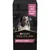 Purina Pro Plan Skin & Coat + dog food packaging with a photo of a dog. Text in French: AVEC DES OMÉGA 3 & 6 ET DE LA VITAMINE E. Purina Pro Plan Skin & Coat + dog food packaging with a photo of a dog. Text in French: AVEC DES OMÉGA 3 & 6 ET DE LA VITAMINE E.