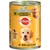 Blik Pedigree junior paté met gevogelte en rijst, 100% recyclebaar, gemaakt met natuurlijke ingrediënten. 100% compleet. Merknaam en productinformatie zichtbaar op het etiket.