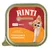 Rinti Gold Mini 100g, con trozos finos de pavo y conejo. El envase muestra un perro pequeño con un pañuelo naranja.
