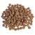 Round brown dry kibble pieces shown in a pile on a white background.