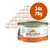 24 lattine da 70 g di Almo Nature HFC Complete pollo con carote, confezione visibile con etichetta e scritta 'Profits 100% to nature'.